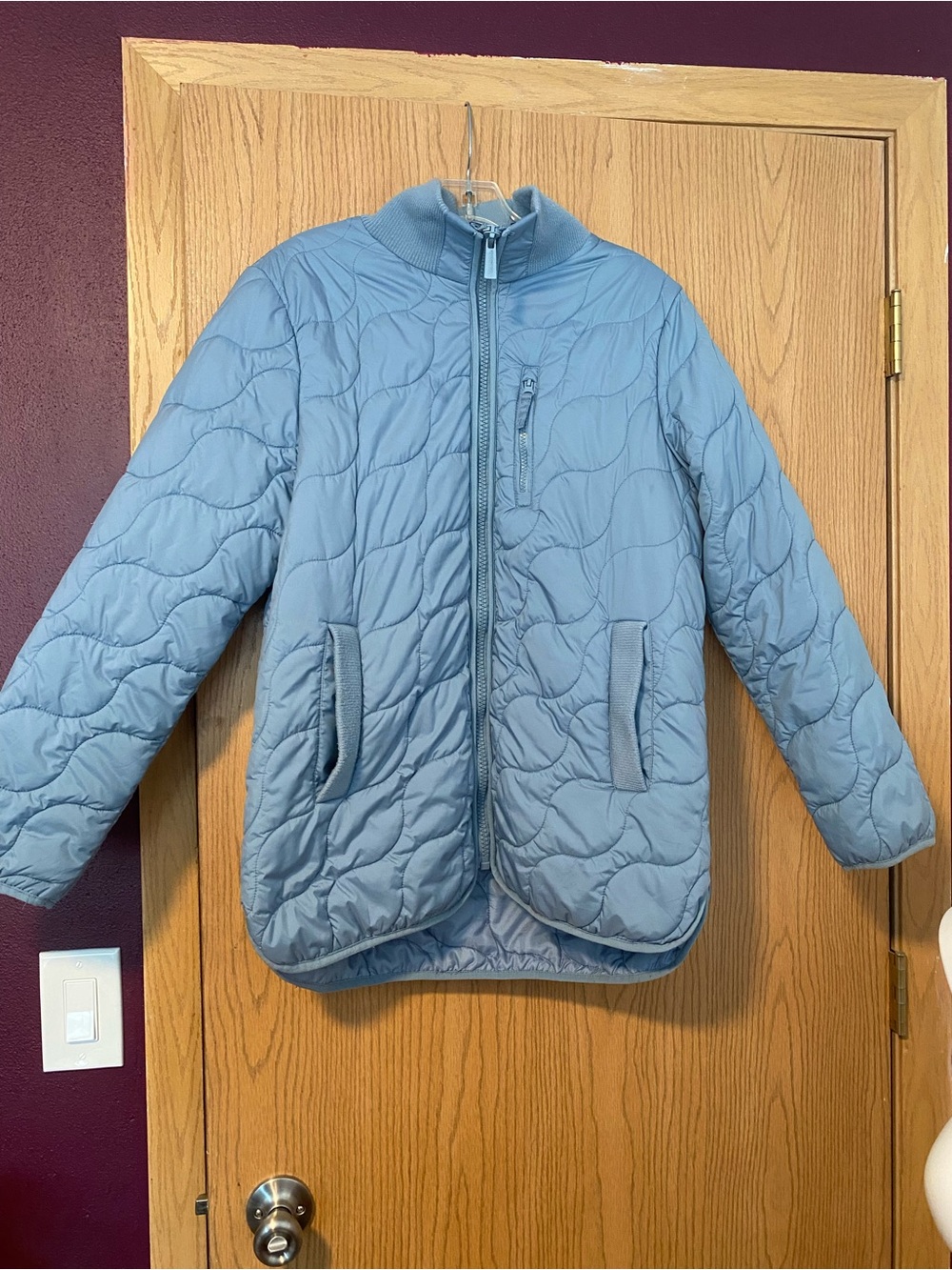 Sanctuary Light Blue Quilted Puffer Jacket